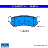 ATE originele remblokken (13046057392) voor Chevrolet, Daewoo