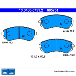 ATE originele remblokken (13046057512) voor Nissan