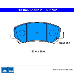 ATE originele remblokken (13046057522) voor Nissan, Suzuki