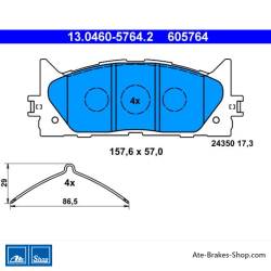ATE originele remblokken (13046057642) voor Lexus, Toyota