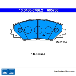 ATE original brake pads (13046057662) for Toyota