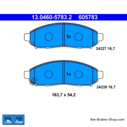 ATE pastillas de freno originales (13046057832) para Nissan