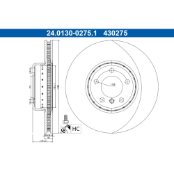 ATE 2-teilige Bremsscheibe (2401300275202) für BMW