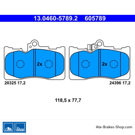 ATE original brake pads (13046057892) for Lexus