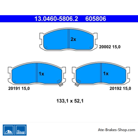 ATE originele remblokken (13046058062) voor Ford, Kia, Mazda