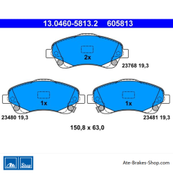 ATE originalen Bremsbeläge (13046058132) für Toyota
