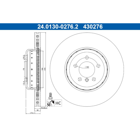 ATE Disque de frein en 2 pièces (2401300276202) pour BMW