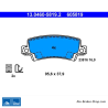 ATE pastillas de freno originales (13046058192) para Toyota