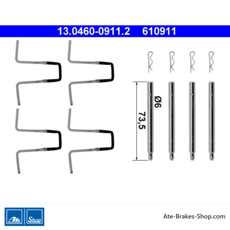 ATE Original brake pad accessories kit (13046009112) for Mercedes-Benz