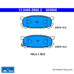ATE plaquettes de frein d’origine (13046058662) pour Mazda