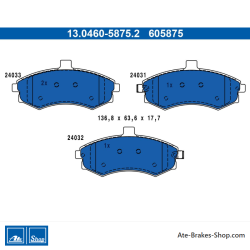 ATE originale Bremsbeläge (13046058752) für Hyundai, Kia