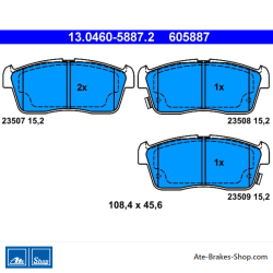 ATE originele remblokken (13046058872) voor Daihatsu, Nissan, Subaru, Suzuki