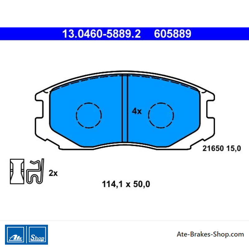 ATE originele remblokken (13046058892) voor Mitsubishi