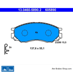 ATE original brake pads (13046058902) for Mitsubishi