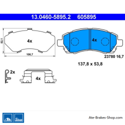 ATE original brake pads (13046058952) for Subaru