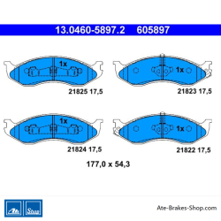 ATE originale Bremsbeläge (13046058972) für Jeep, Kia