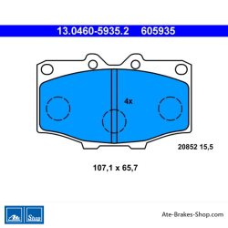 ATE originele remblokken (13046059352) voor Toyota