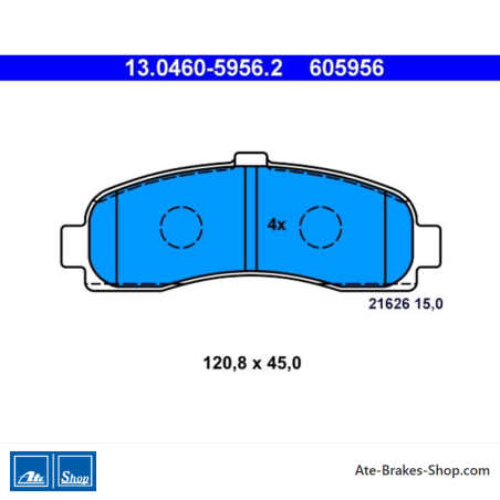 ATE originele remblokken (13046059562) voor Nissan