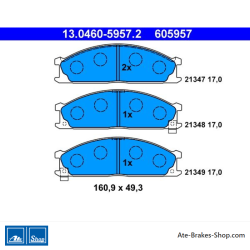 ATE originale Bremsbeläge (13046059572) für Nissan