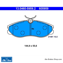 ATE plaquettes de frein d’origine (13046059592) pour Ford, Nissan