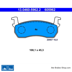 ATE plaquettes de frein d’origine (13046059622) pour Nissan