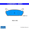 ATE original brake pads (13046059722) for Daihatsu, Mazda, Suzuki
