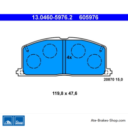 ATE plaquettes de frein d’origine (13046059762) pour Toyota