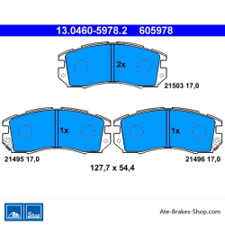 ATE originele remblokken (13046059782) voor Subaru