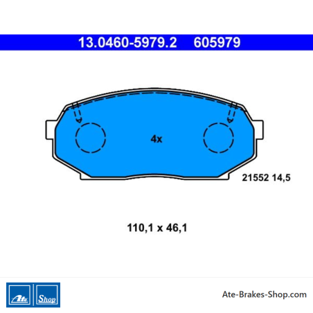 ATE originele remblokken (13046059792) voor Mazda