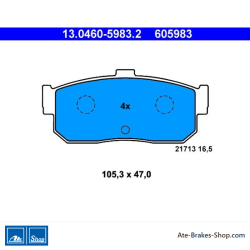 ATE pastillas de freno originales (13046059832) para Nissan