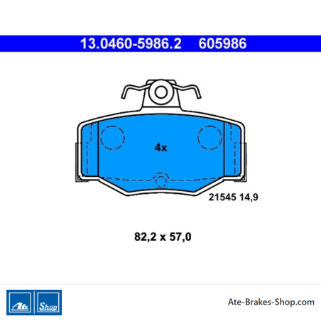 ATE originele remblokken (13046059862) voor Nissan