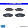 ATE pastillas de freno originales (13046059942) para Chevrolet, Daewoo