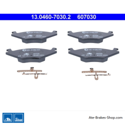 ATE original brake pads (13046070302) for Seat, Volkswagen (VW)