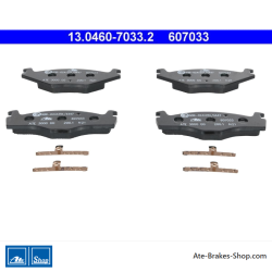 ATE original brake pads (13046070332) for Seat, Volkswagen (VW)
