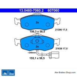 ATE originalen Bremsbelägen (13046070602) für Ford
