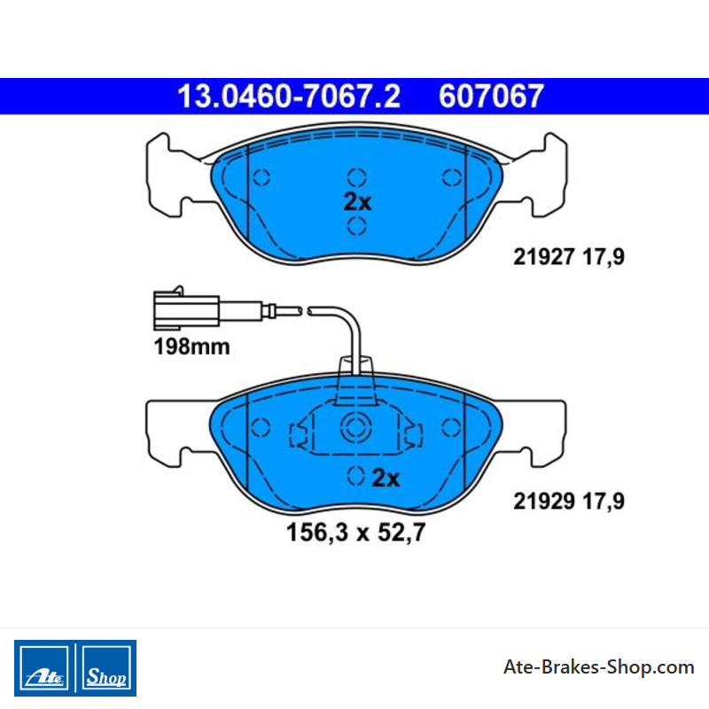 ATE plaquettes de frein d’origine (13046070672) pour Alfa Romeo