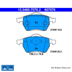 ATE originele remblokken (13046070762) voor Ford, Seat, Volkswagen (VW)