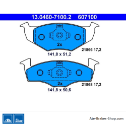 ATE originale Bremsbeläge (13046071002) für Seat, Skoda, Volkswagen (VW)