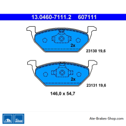 ATE originele remblokken (13046071112) voor Audi, Seat, Skoda, Volkswagen (VW)