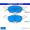 ATE original brake pads (13046071212) for Ford