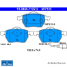 ATE originele remblokken (13046071222) voor Audi, Seat, Skoda, Volkswagen (VW)