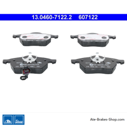 ATE pastillas de freno originales (13046071222) para Audi, Seat, Skoda, Volkswagen (VW)