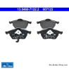 ATE original brake pads (13046071222) for Audi, Seat, Skoda, Volkswagen (VW)