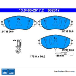 ATE originale Bremsbeläge (13046026172) für Audi, Cupra, Seat, Skoda, Volkswagen (VW)