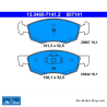 ATE plaquettes de frein d’origine (13046071412) pour Fiat