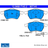 ATE pastillas de freno originales (13046071432) para Ford, Seat, Volkswagen (VW)