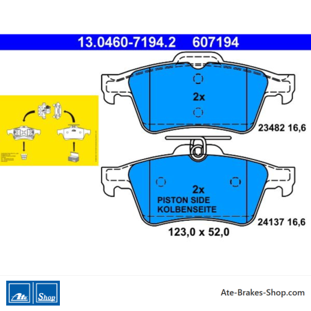 ATE originele remblokken (13046071942) voor Ford, Opel, Saab