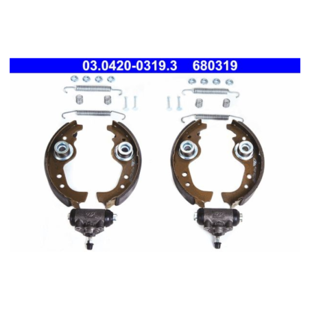 ATE Kit original de zapatas de freno (0304200319301) para Abarth Autobianchi Fiat Lancia