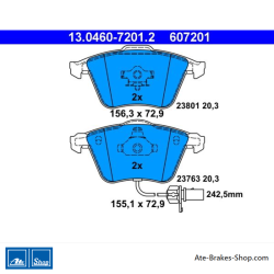 ATE plaquettes de frein d’origine (13046072012) pour Audi, Seat
