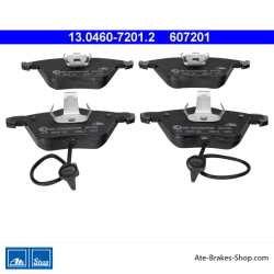 ATE original brake pads (13046072012) for Audi, Seat